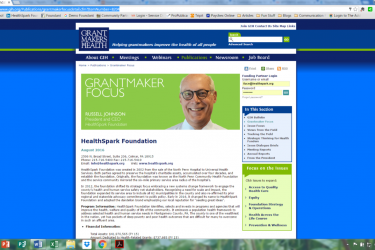 Screen shot of a webpage featuring a news letter and head shot of a smiling Caucasian man.